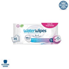 Sensitive Unscented Body Intimate Wipes - 30 Count, Gentle Hypoallergenic