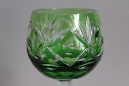 Römer Glas Weinglas H 18,8 cm Bleikristall Überfang smaragdgrün - Picture 4 of 7
