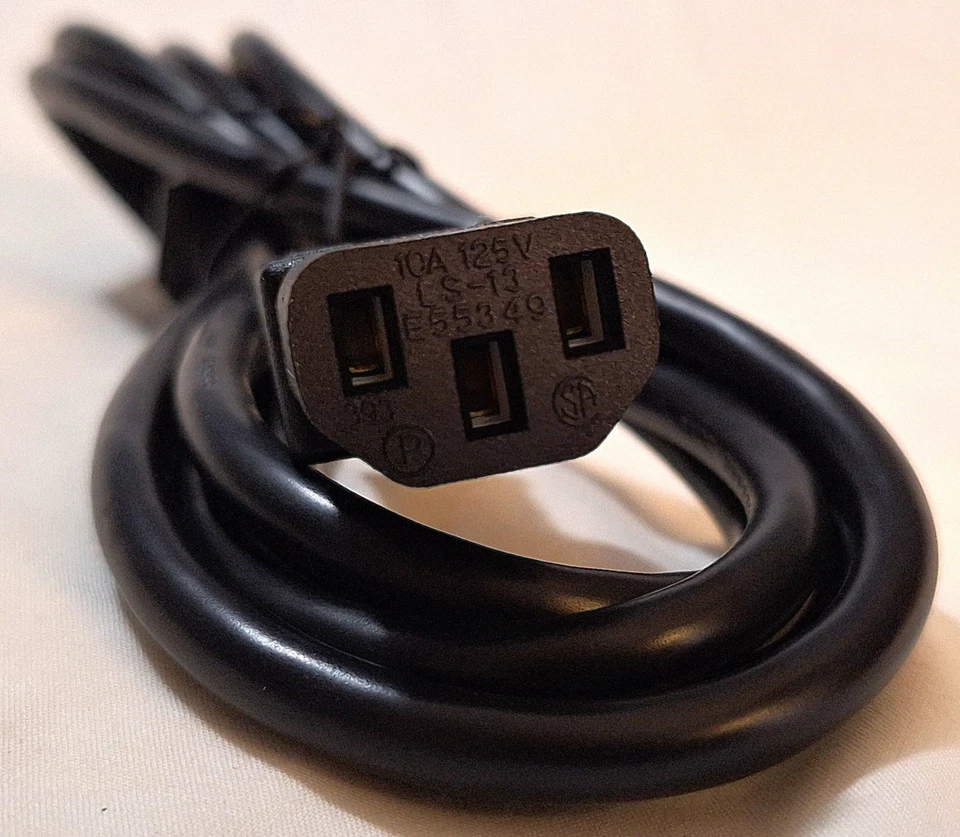 Power Supply Cable, two pack, 10A/125V, Longwell LS-13, Black, E55349, 6Ft, new - Image 2 of 2