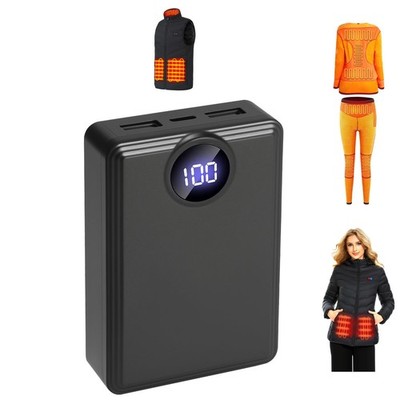 12000mAh Heated Vest Battery Pack,USB Power Bank Portable Dual Output Ports (...
