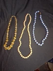 Vintage Costume Jewelry  Beaded Necklace Lot Screw Closures Estate Sale