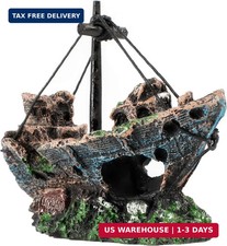 Raeasily Fish Tank Decoration Aquarium Accessories,Shipwreck Decor,Resin Materia