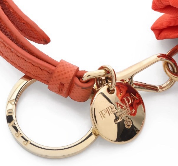 Prada Mini icon Re-Nylon Keychain Charm Orange FREE SHIPPING | eBay