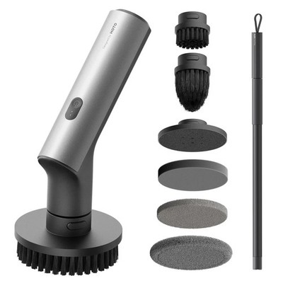 HOTO Cordless Spin Scrubber: 2.5 N·M torque, six brush heads, IPX7