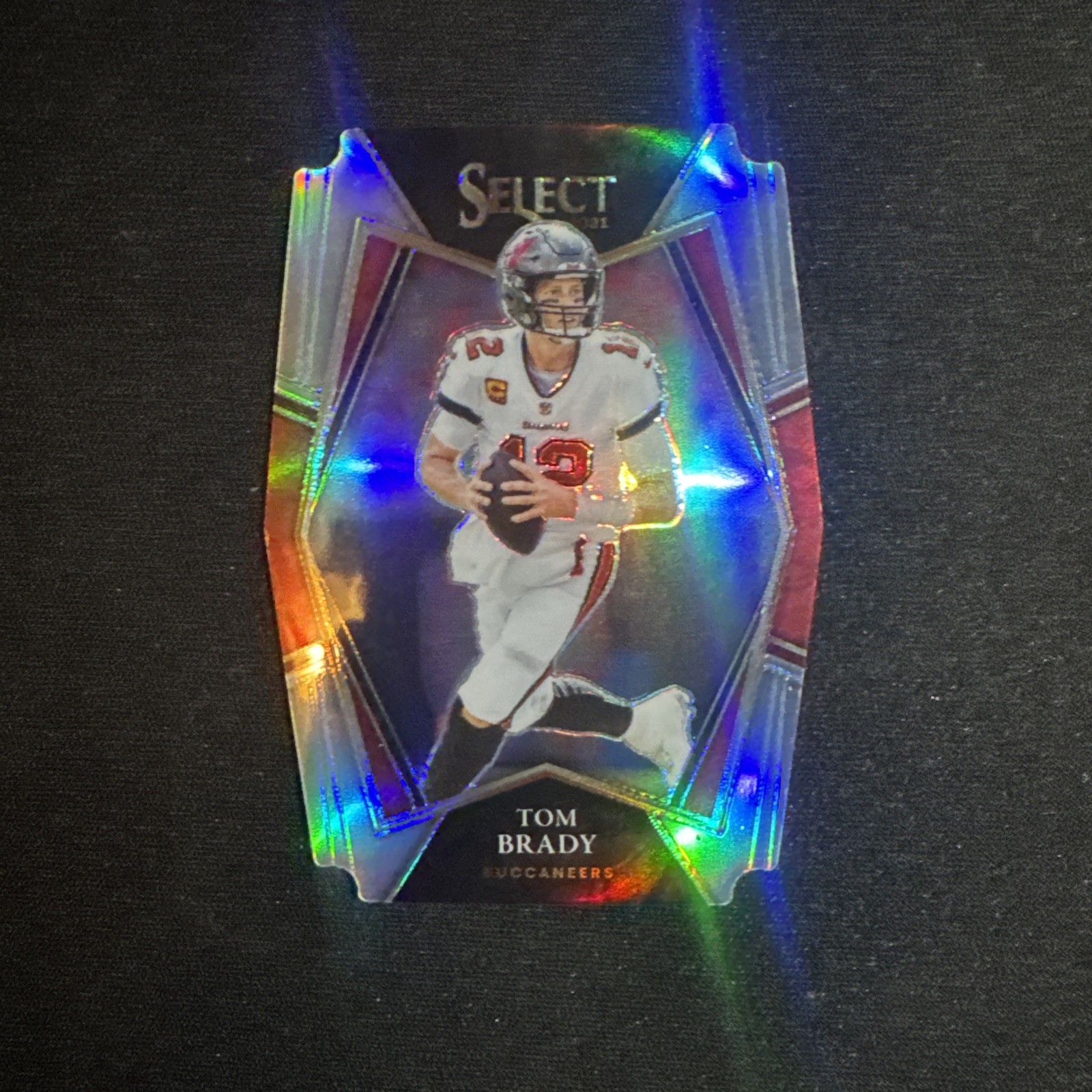 2021 Panini Select - Premier Level Tom Brady #101 Silver Prizm Die-Cut