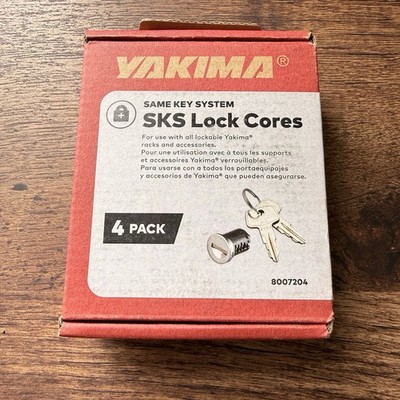 Yakima Lock Set 4 Pack - YAKIMA SKS Lock Cores (4 Locks + 2 Keys + 1 Master Key)