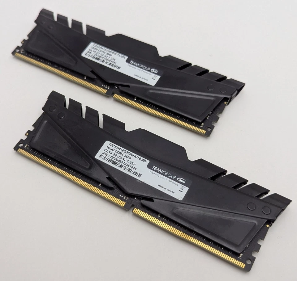 Team Group T-Force Dark Za 32GB Kit 2x16GB DDR4 3600MHz RAM TDZAD416G3600HC18JBK - Image 3 of 4