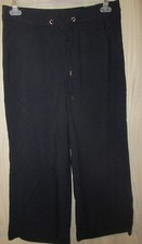 Cecil Hose 7/8-Hose Style Neele wide leg Gr. M L24, blau dunkelblau navy