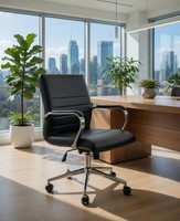 BüRosessel Schwarz Mit Hochwertigem Kunstleder Und Metallgestell