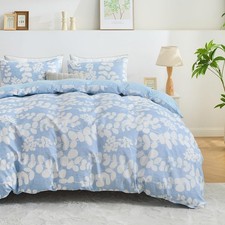 100 Polyester Printed Duvet Cover Set - King Size 3 Piece Lightweight  Brea...