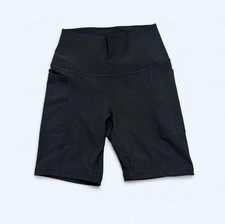 DANSKIN NWT Black 6.5" Activewear Biker Shorts Size Small Running Gym Ribbed