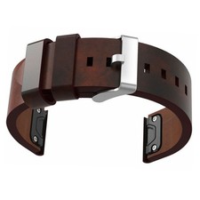 22mm Genuine Leather Watch Wrist Band Strap For Garmin Fenix 5 Forerunner 935