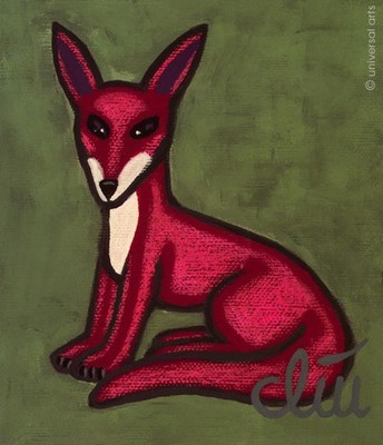 JACQUELINE DITT - the cunning fox A4 PRINT n.painting fox