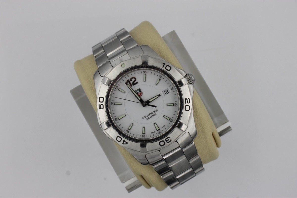 Tag Heuer Mens Aquaracer Series Quartz Watch White