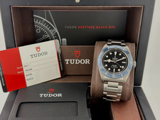 Tudor Black Bay Heritage 79220B 41mm Blue Bezel Black Dial Steel Box Paper