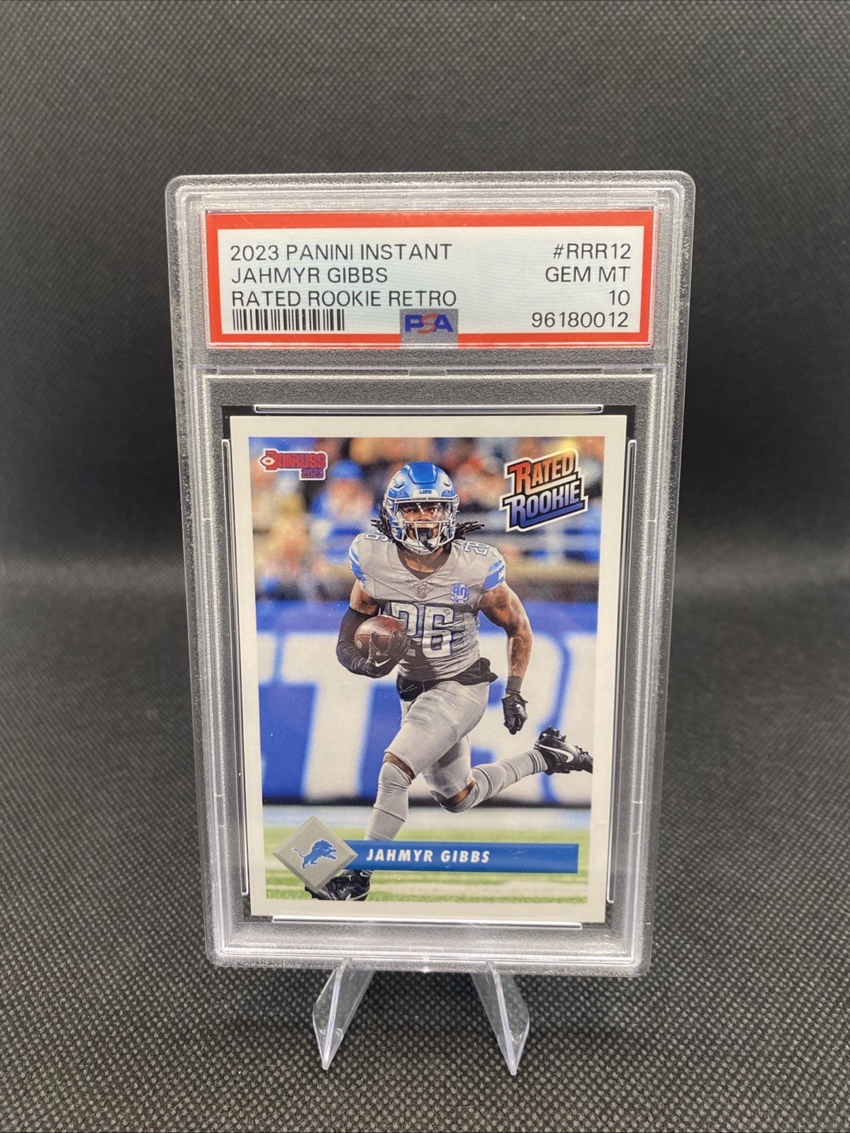 Jahmyr Gibbs Panini Instant Rated Rookie Retro #RRR12 Base