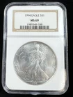 1994 $1 American Silver Eagle NGC MS69 US Bullion Fine .999 US Coin