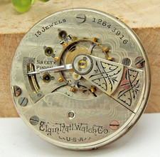 Antique 1907 Elgin 317 18s 15 jewel openface pocket watch with dial and hands