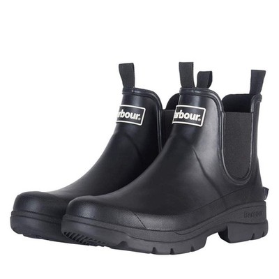 Barbour Herren Nimbus Chelsea Kurz Gummistiefel Schwarz Größe 9 10