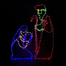 Factory Seconds: 1m Nativity Scene Multicoloured LED Rope Light Silhouette