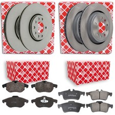 Febi Bremsscheiben + Beläge Vorne + Hinten passend für OPEL VECTRA C Z02 1.9