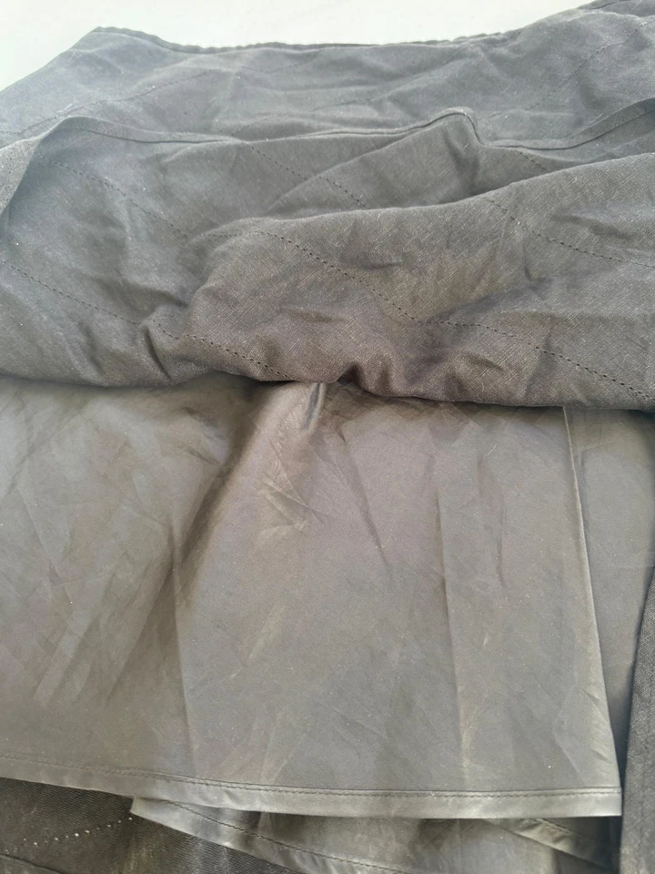 Винтажная юбка Edward 16 черная льняная вискозная смесь с подкладкой трапециевидная макси Y2K Whimsigoth - Изображение 4 из 4