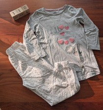 Schlafanzug Koala-Motiv Gr. 110/116 Topolino zweiteilig grau/weiß/rosa