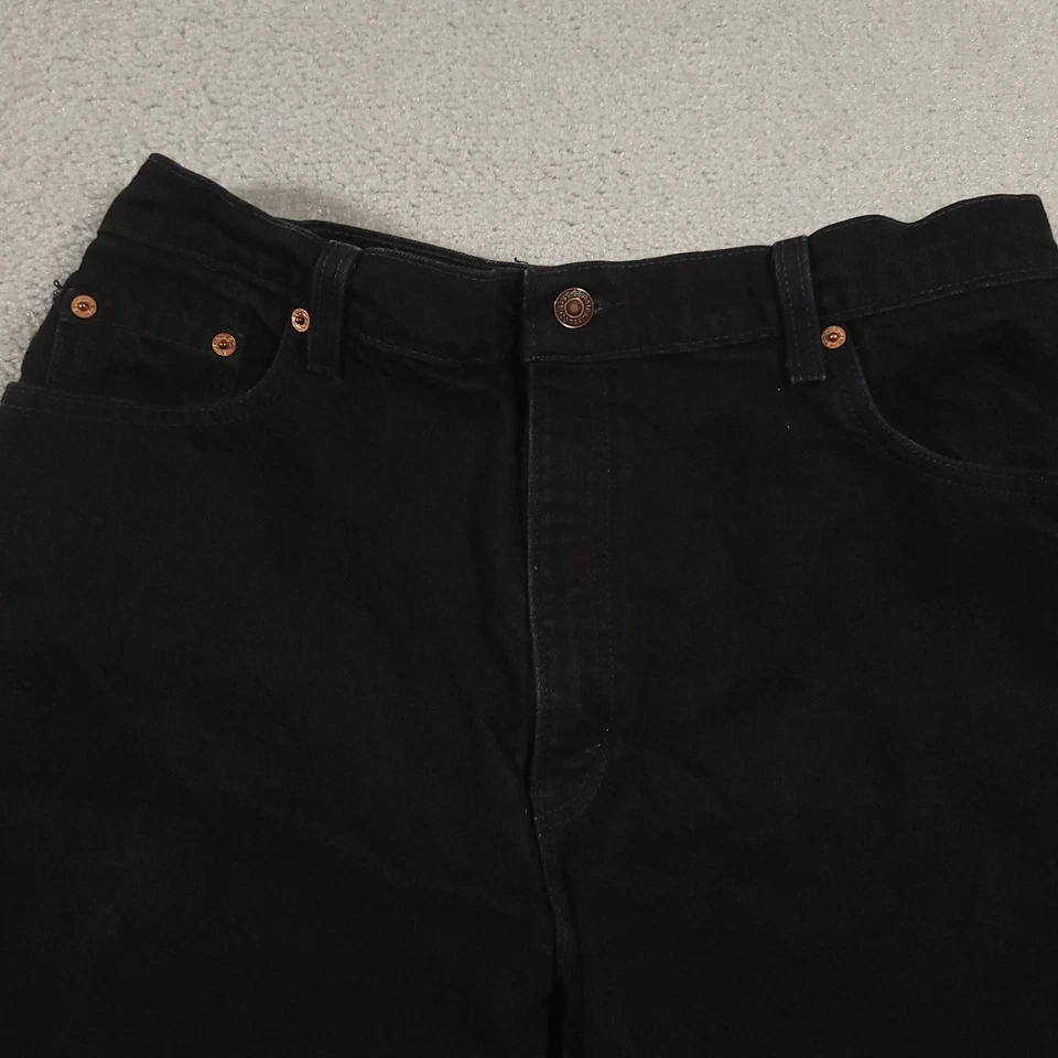 Vintage Levis 551 Shorts Women's 16 Relaxed Fit Black Denim Made USA 90s Jeans - Image 3 of 4