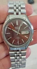 Faulty -Vintage Seiko DX Auto Brown Dial Men's Watch Day/Date 21 Jewels 6309