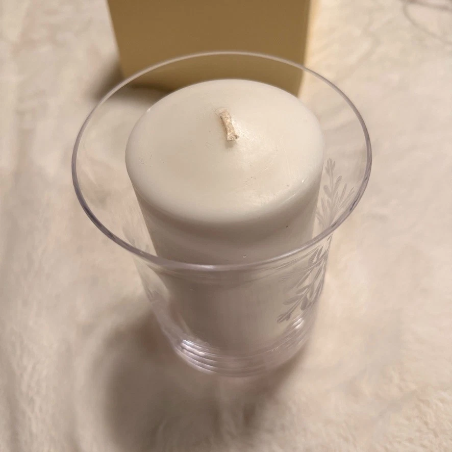 Jarrón Lauren Ralph Lauren Let It Snow Hurricane Snow Flake 6" Hecho en Polonia Usado en Excelente Condición Foto 4 de 4