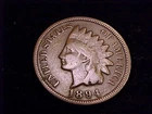 1894 Indian Head Cent, Very Good Grade.