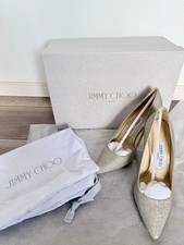 JIMMY CHOO romy100 Platinum Ice Pumps Size 34.5 Dressy women shoes from japan