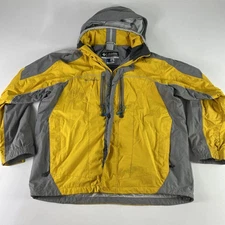 Columbia Jacket Mens L Yellow Bugaboo Omni-Tech Hood Waterproof Coat Interchange