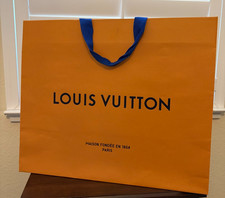 Louis Vuitton 19 X 16 X 9 Large Authentic Gift Shopping Paper Bag Orange Louis Vuitton 19 X 16 X 9 Large Authentic Gift Shopping Paper Bag Orange