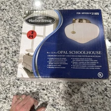 Harbor Breeze 0031805 Opal Schoolhouse Globe Ceiling Light Kit