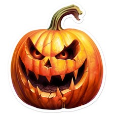 Pumpkin Jack O'Lantern - Vinyl Decal Sticker - Car Window Laptop - ebn9406