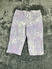 Gloria Vanderbilt Amanda Capri Pants Womens Size 16 Pastel Animal Print