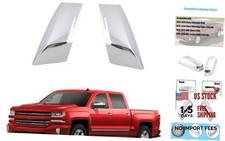 Chrome Top Half Mirror Cover Caps Fit for 2014-2018 Chevy Silverado 1500