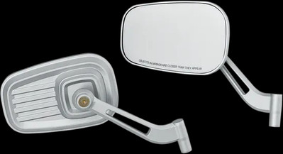 Kuryakyn Dillinger Side Mirrors Convex Silver 3.5x5.5 Dyna Switchback 12-16