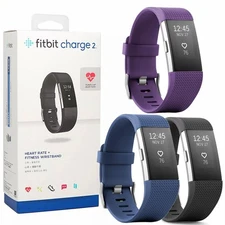 Fitbit Charge 2 Heart Rate Health & Fitness Monitor Activity Tracker -S+L Sizes