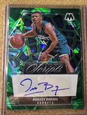 2024-25 Panini Mosaic Scripts Muggsy Bogues Green Ice Auto #MS-MUG Hornets