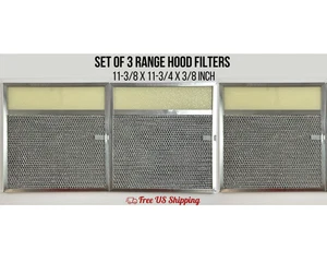 HD Filtre à hotte en aluminium 11-3/8 x 11-3/4 x 3/8 pouces 3
