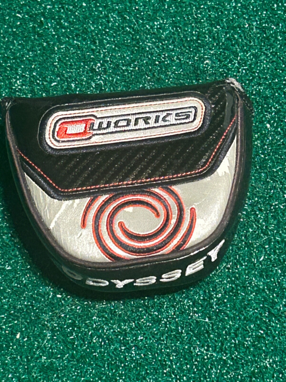 ODYSSEY O WORKS MALLET PUTTER HEADCOVER Black Cover GOOD eBay