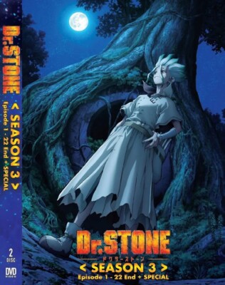 ANIME~DVD DR.STONE STAFFEL 3 VOL.1-22 ENDE + SPECIAL *ENGLISH VERSION* REGION...