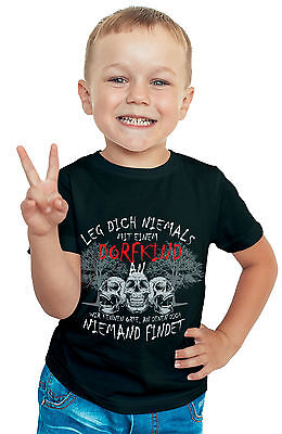 Kinder T-Shirt Leg dich nie mit einem Dorfkind an Größe 86-164 Mädchen Jungen Kinder T-Shirt Leg dich nie mit einem Dorfkind an Größe 86-164 Mädchen Jungen