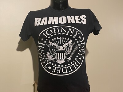RAMONES Y2K official 1-2-3-4 logo emblem tour shirt S classic design Eagle 2008