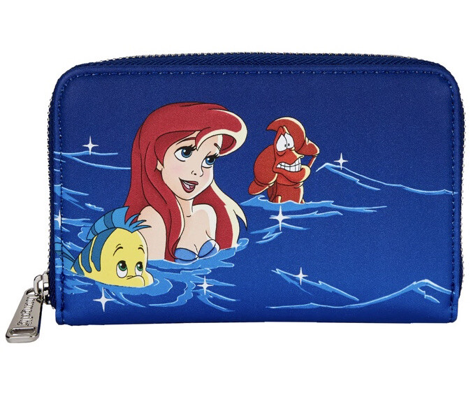 Loungefly Disney The Little Mermaid Ariel Fireworks Zip Around Wallet NEW 