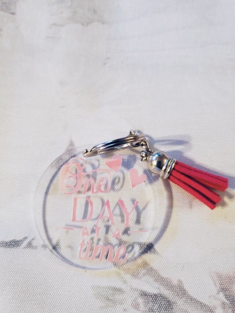 round quality assurance keychain acrylic Max 43% OFF One Day Time tassel A with At