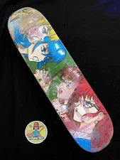 RARE Vintage OG Angry School Girls Skateboard Deck Jeremy Klein RESTORED