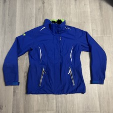 Vtg Descente Heat Navi Jacket Women Size 12 L Blue Warm No Hood Ski Vintage